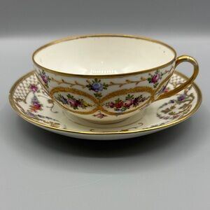 Vintage Nippon Hand Painted Teacup and Saucer